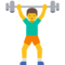 Man Lifting Weights emoji on Google